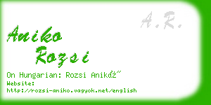 aniko rozsi business card